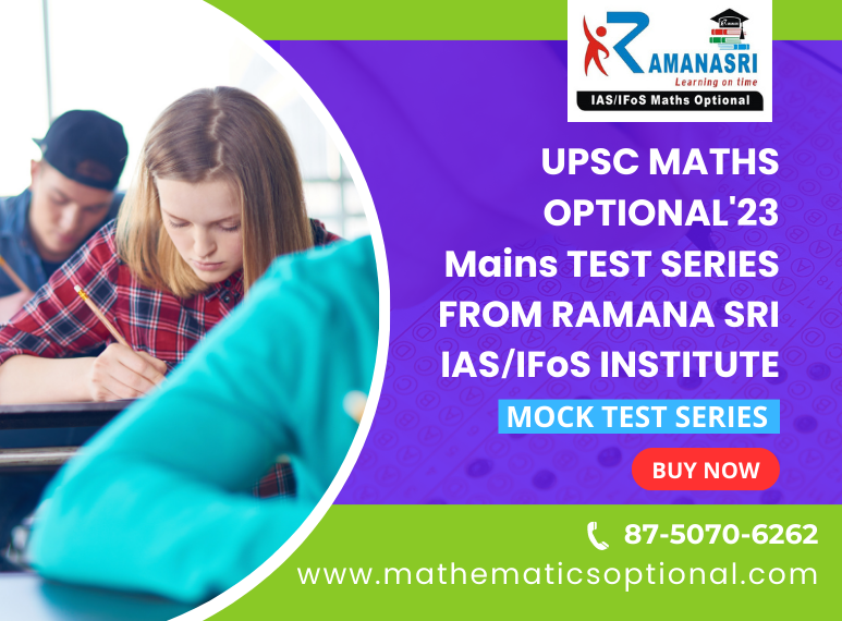 Ramanasri Upsc Maths Optional Test Series 2024-2025